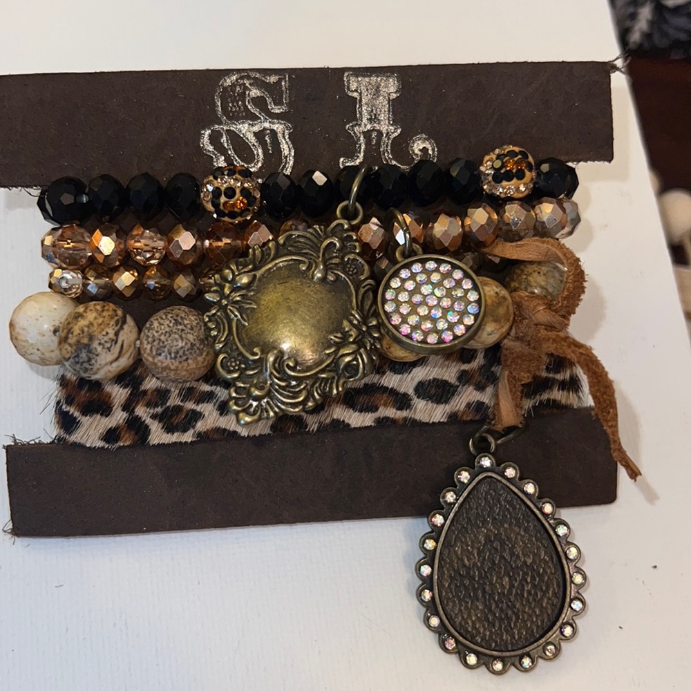 Up cycle Designer Bracelet Stack